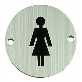 Nerezový piktogram okrúhly - dámy