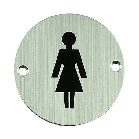Nerezový piktogram okrúhly - dámy