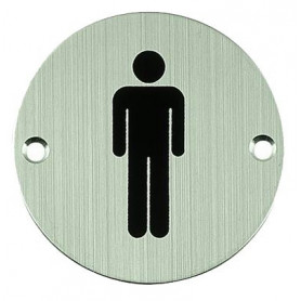 Nerezový piktogram kulatý - pánové