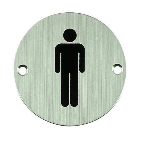 Nerezový piktogram kulatý - pánové