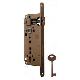 Door lock AGB F18 - Matt bronze - BB