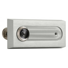Door Viewer with label AXA - LINIA ATLAS2 - Silver matt