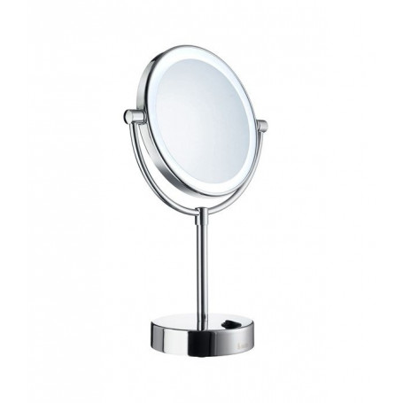 Zrkadlo zväčšovacie 5 násobné, výklopné s podsvietením SMEDBO Chróm lesklý
