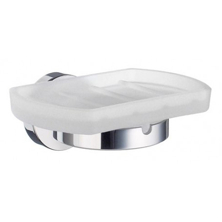Holder with glass soap dish SMEDBO HOME - Polished chrome