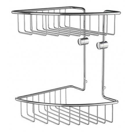 Corner soap basket double SMEDBO HOME - Polished chrome