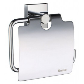 Toilet roll holder with lid SMEDBO HOUSE - Polished chrome
