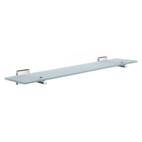 Glass shelf with brackets SMEDBO HOUSE - Polished chrome
