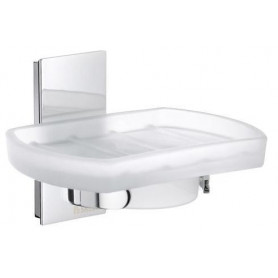 Holder with glass soap dish SMEDBO POOL ZK342