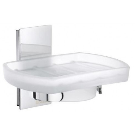 Holder with glass soap dish SMEDBO POOL ZK342