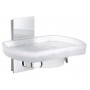 Holder with glass soap dish SMEDBO POOL ZK342