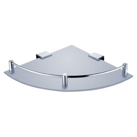 Glass corner shelf with brackets and fence NIMCO KIBO Ki 14091RA-26