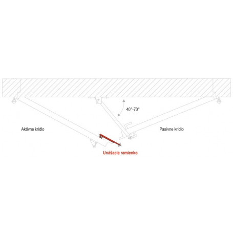 Unášacie ramienko pre dvojkrídlové dvere