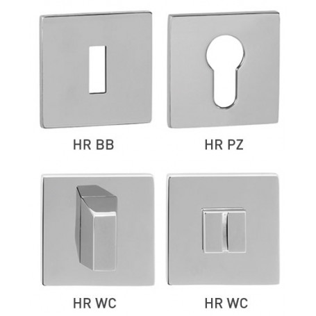 Rosette TUPAI HR - 5 S - Polished chrome