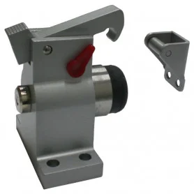 Industrial door stoper with internal spring and hook
