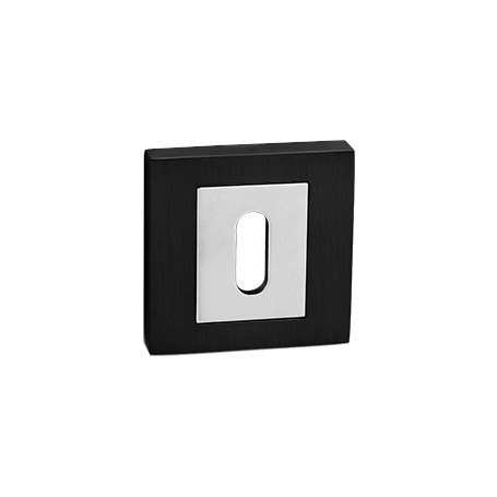 Rosette MP - HR - Black matt / Polished chrome