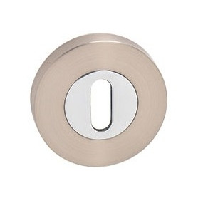 Rosette MP - R - Nickel perle / Chrom glänzend