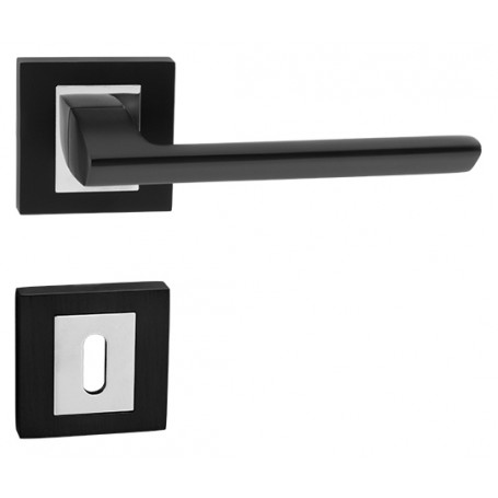 Kľučka JASPER - HR - Čierna matná / chróm lesklý