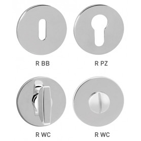 Rosette TUPAI R - 5S - Chrom glänzend