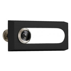 Door Viewer with label AXA - OMEGA 2 - Black matt