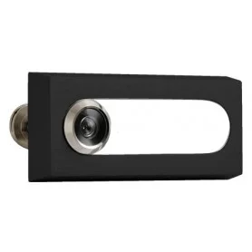 Door Viewer with label AXA - OMEGA 2 - Black matt