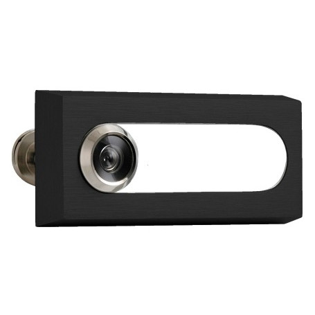Türspion mit Etikett AXA - OMEGA 2 - Schwarz matt
