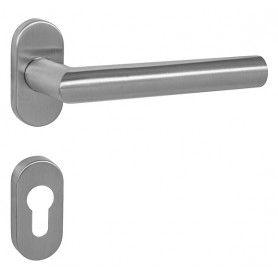 Door handle MP FAVORIT - UOR - Brushed stainless steel