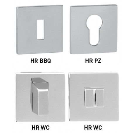 Rosette MP - HR SQ6 - Polished chrome