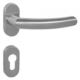 Door handle MP NERO - UOR - Brushed stainless steel