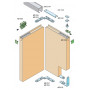 Fittings for folding doors SISCO SISTEM - FOLDING DOOR (SERIE 100)