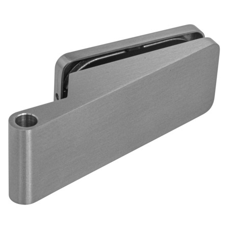 Glass door hinge UNIQUE R8 (horizontal) - Brushed stainless steel