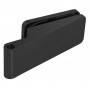 Glass door hinge UNIQUE R8 (horizontal) - Black matt