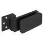 Glass door hinge UNIQUE R8 (horizontal for wall) - Black matt