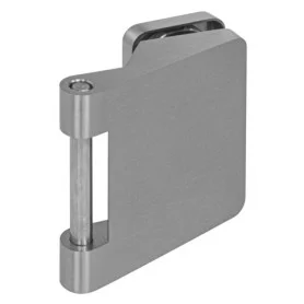 Glass door hinge UNIQUE R8 (vertical) - Brushed stainless steel