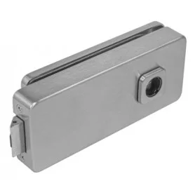 Glass door lock UNIQUE R8 - Brushed stainless steel