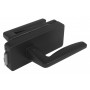 Glass door lock UNIQUE R8 + handle ERBA - Black matt