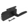 Glass door lock UNIQUE R8 + handle ERBA - Black matt