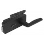 Glass door lock UNIQUE R8 + handle ERBA - Black matt