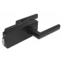 Glass door lock UNIQUE R8 + handle HOSTA - Black matt