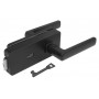 Glass door lock UNIQUE R8 + handle HOSTA - Black matt