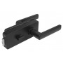 Glass door lock UNIQUE R8 + handle HOSTA - Black matt