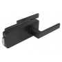 Glass door lock UNIQUE R8 + handle STELLA - Black matt