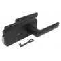 Glass door lock UNIQUE R8 + handle STELLA - Black matt