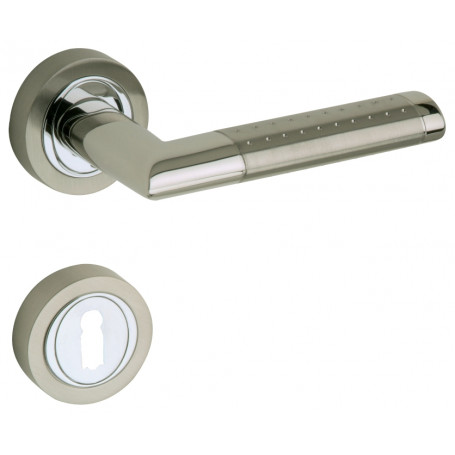 Door handle LIENBACHER ADONIS - OC / ONS - Polished chrome / brushed nickel