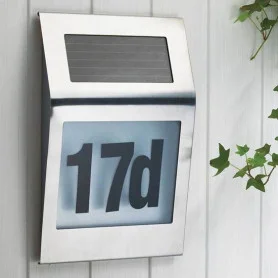 Solar light with house number