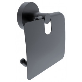 Toilettenpapierhalter mit Deckel NIMCO UNIX BLACK