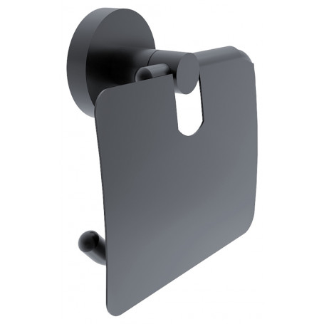 Toilettenpapierhalter mit Deckel NIMCO UNIX BLACK