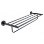 Półka na ręczniki z relingiem NIMCO UNIX BLACK
