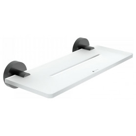 Półka szklana z uchwytem NIMCO UNIX BLACK IXI 300 mm