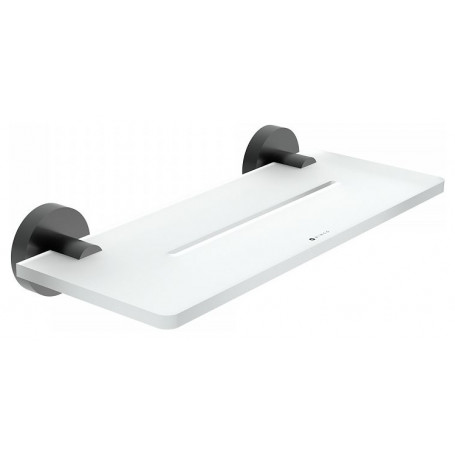 Sklenená polica s držiakmi NIMCO UNIX BLACK IXI 300 mm