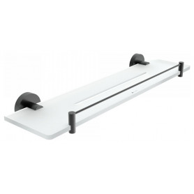 Fürdőszobai polc és kerítéssel NIMCO UNIX BLACK IXI 500 mm